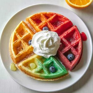 Delicious Rainbow Fruit Waffles Recipe for Colorful Breakfasts