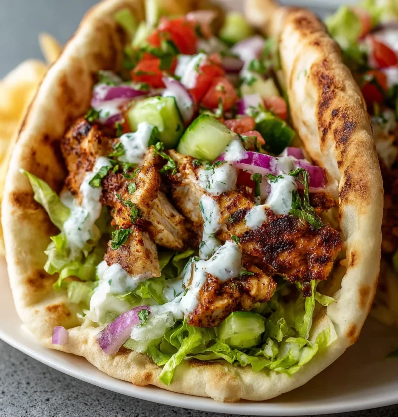 Authentic Chicken Shawarma Pitas Recipe Dinner
