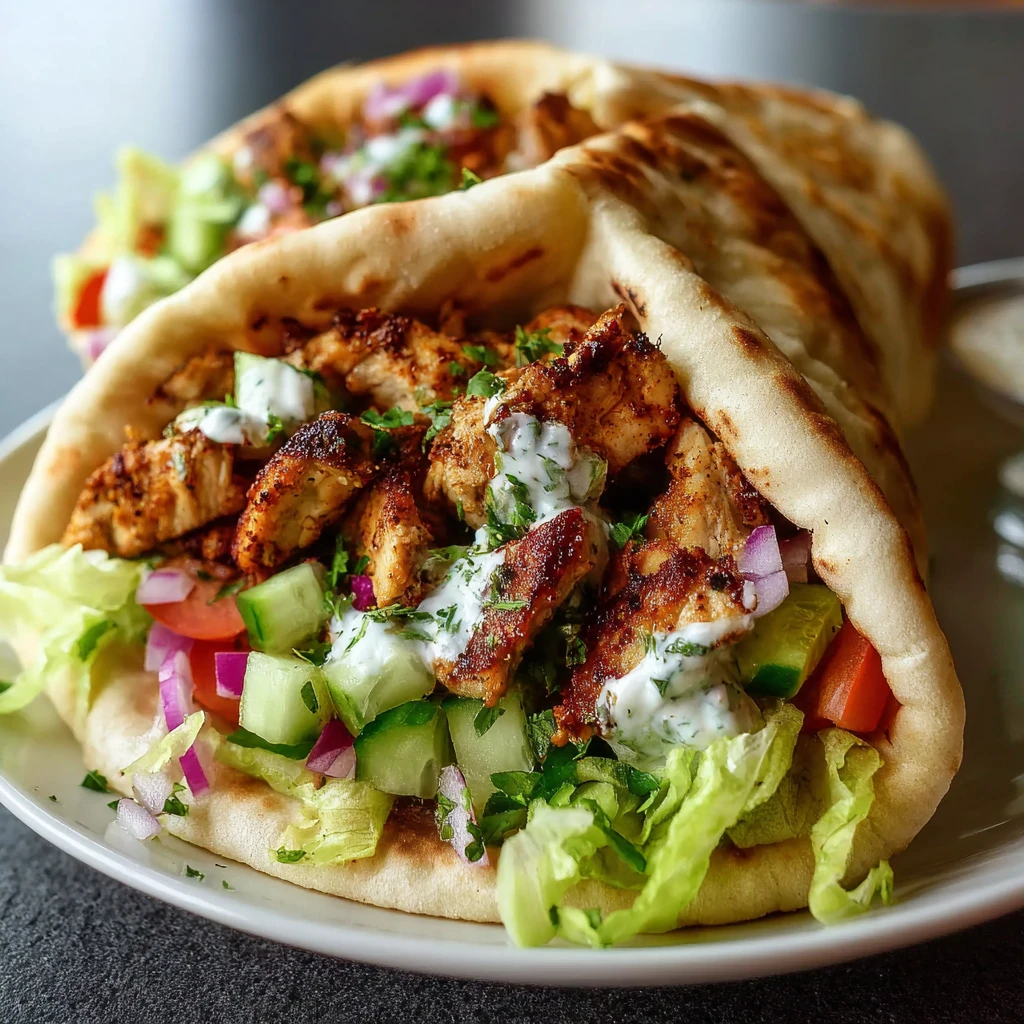 Authentic Chicken Shawarma Pitas Recipe Dinner