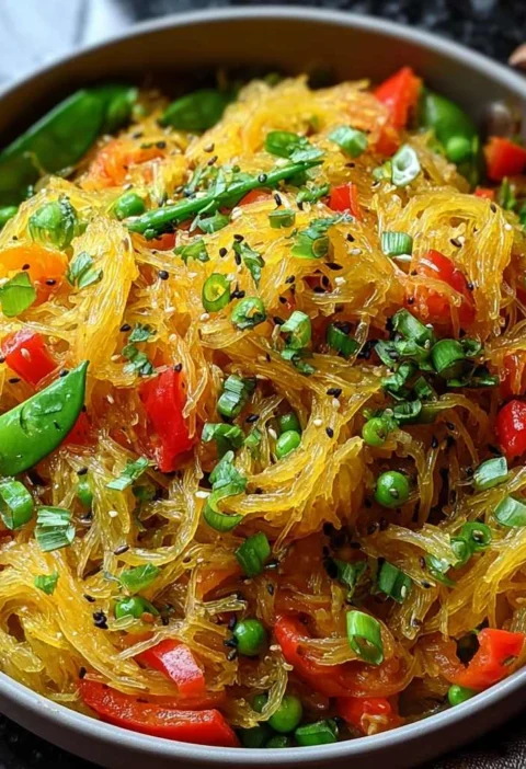 Spaghetti Squash Chow Mein