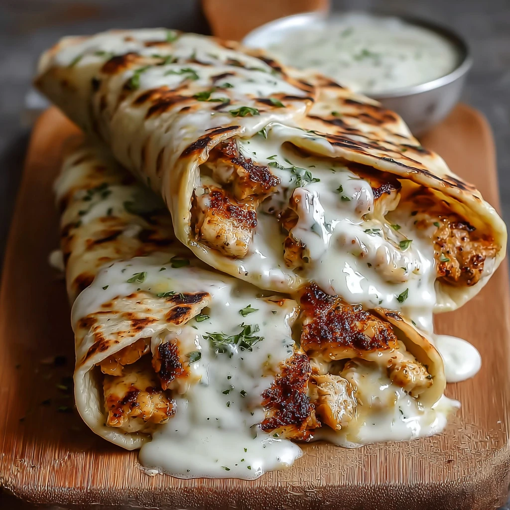 Cheesy Garlic Chicken Wraps: Easy, Gooey Goodness at Home