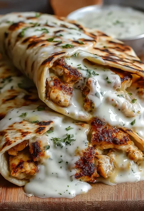Cheesy Garlic Chicken Wraps Gooey Goodness Home