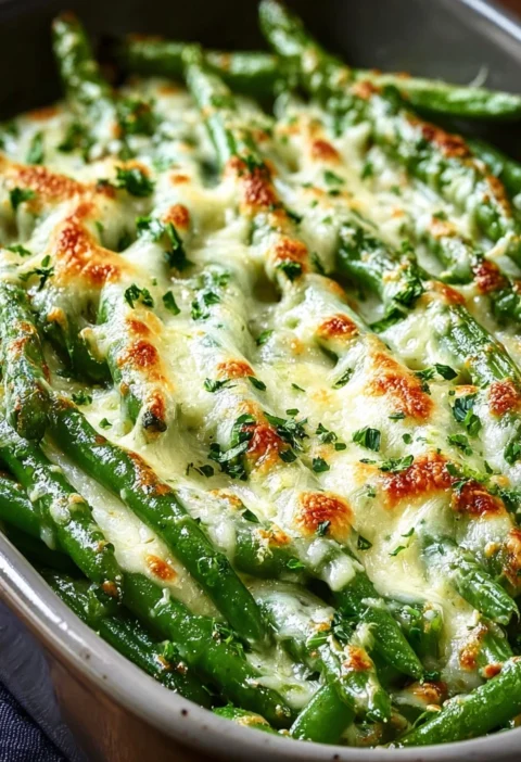 Cheesy Garlic Green Beans Amazing Ultimate Recipe