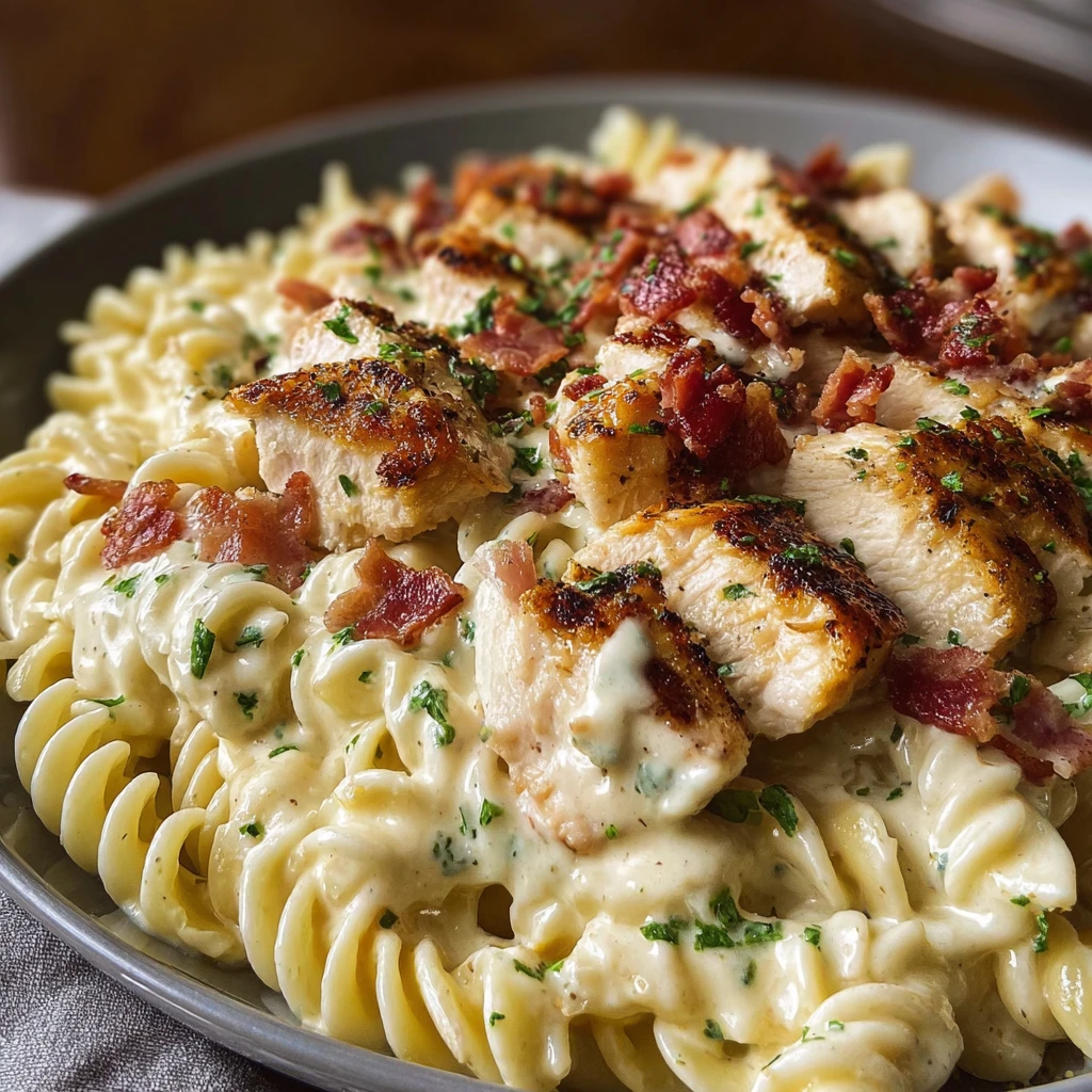 Chicken Bacon Ranch Pasta Creamy Homemade Comfort Food