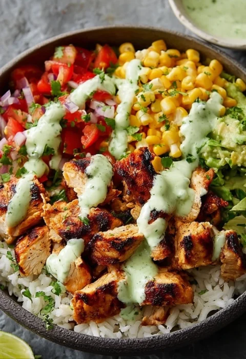 Chicken Burrito Bowl Recipe Weeknight Rice Bowls