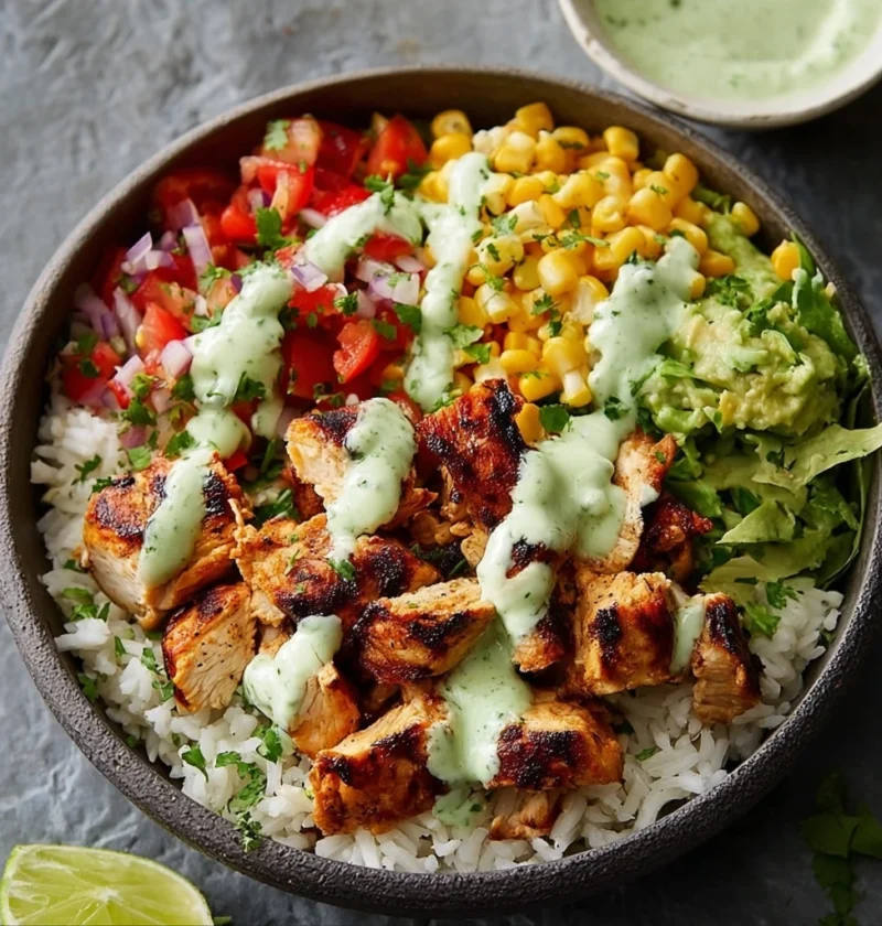 Chicken Burrito Bowl Recipe Weeknight Rice Bowls