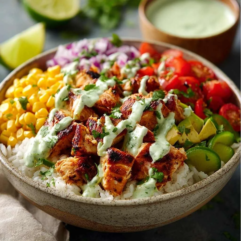 Chicken Burrito Bowl Recipe Weeknight Rice Bowls