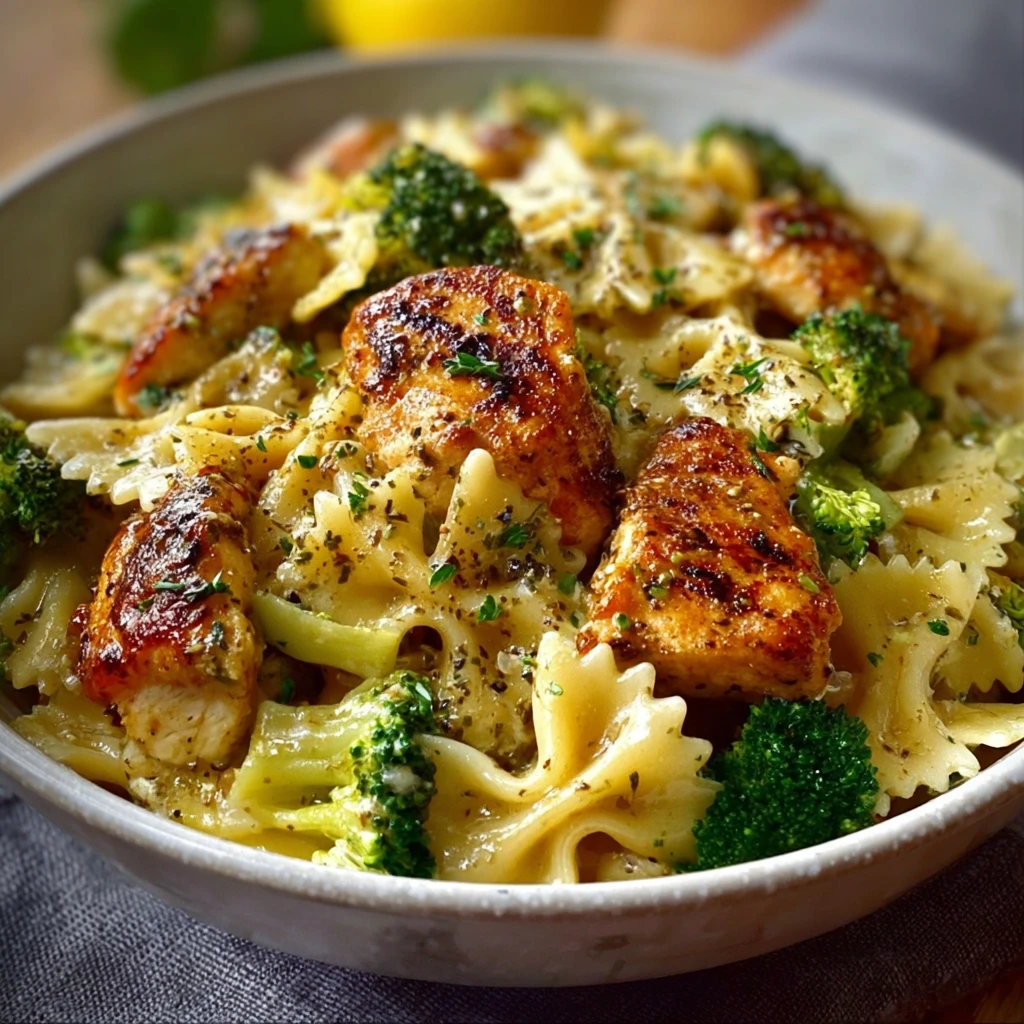Cowboy Butter Lemon Bowtie Chicken Broccoli Recipe