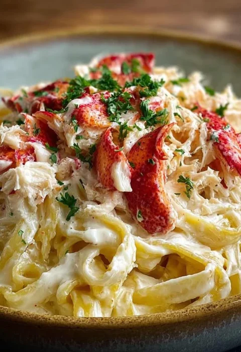 Creamy Crab Fettuccine Alfredo