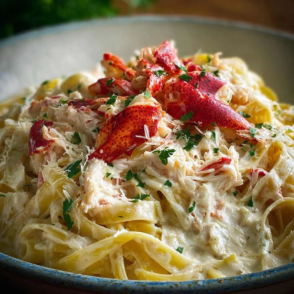 Creamy Crab Fettuccine Alfredo