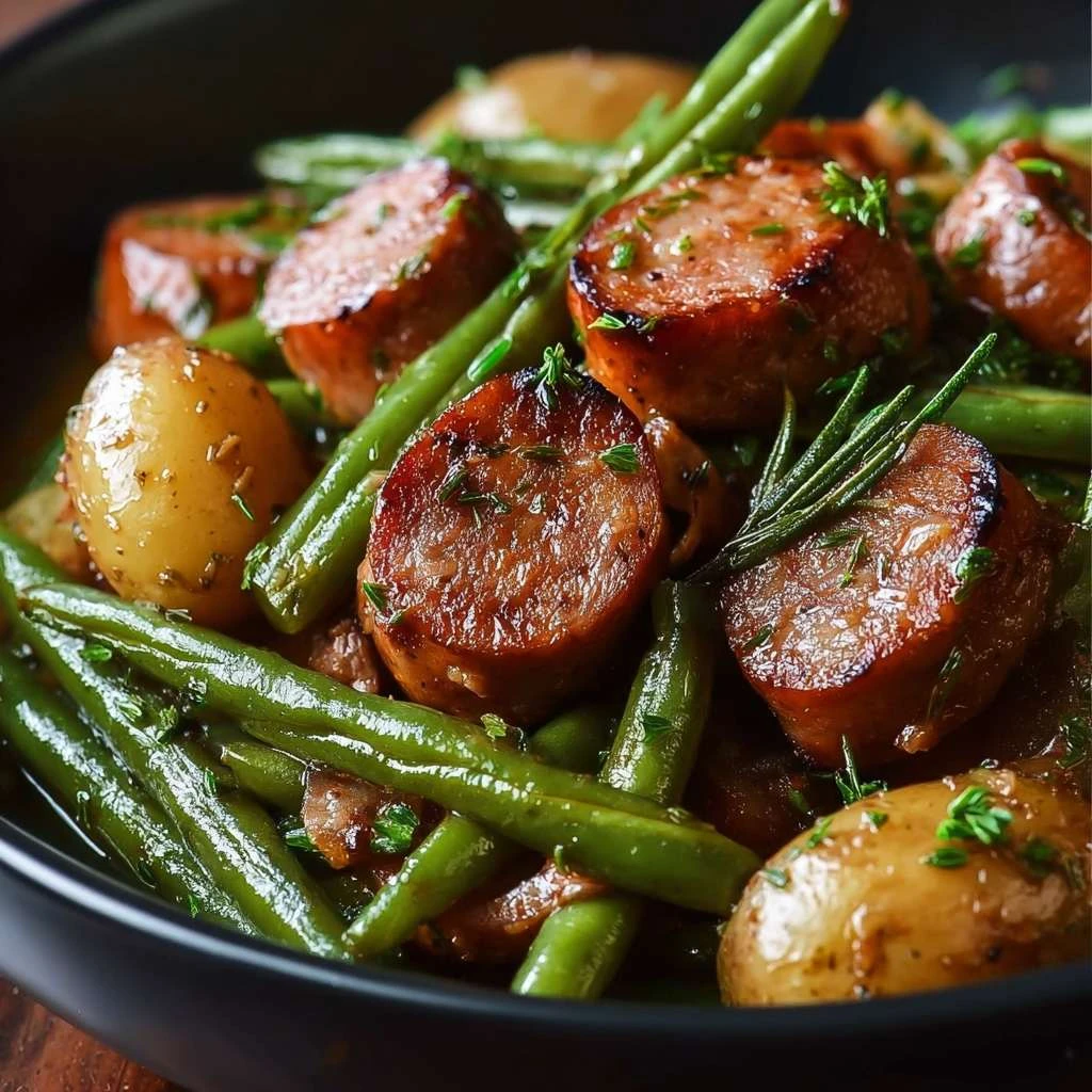 Crockpot Sausage & Green Beans: The Mystery Herb Recipe
