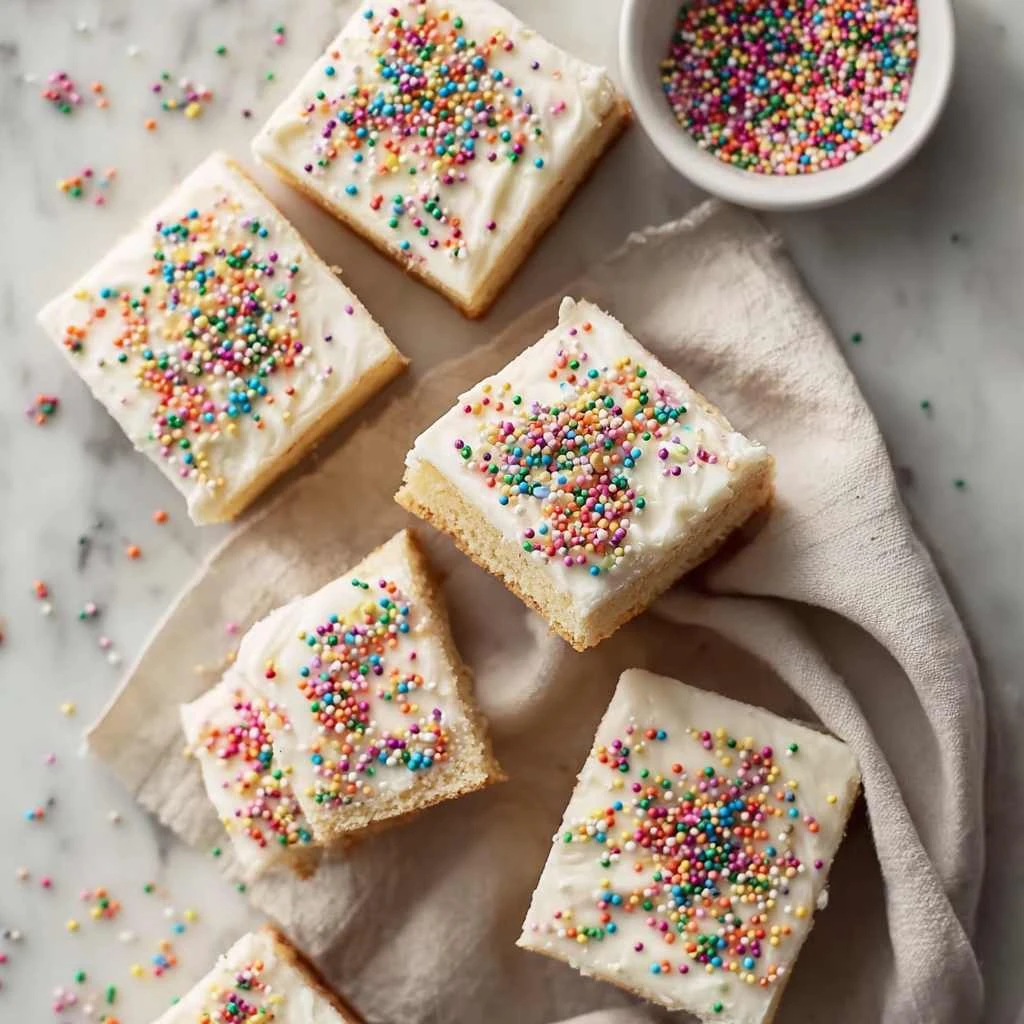 Frosted Sugar Cookie Bars Sprinkles