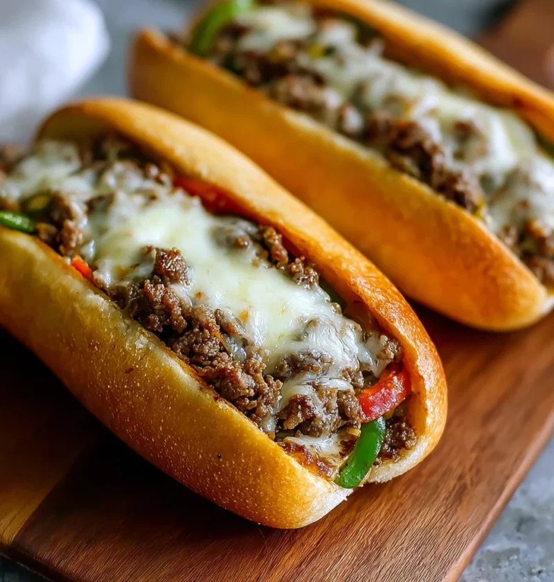 Ground Beef Philly Cheesesteaks Goto Comfort Sandwich