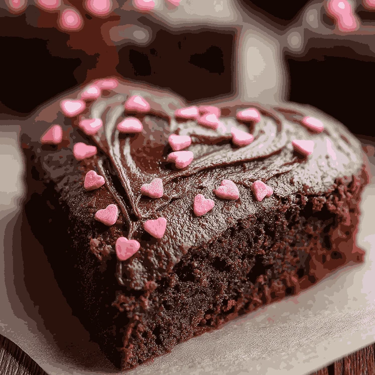 Heart Shaped Brownies Chocolate