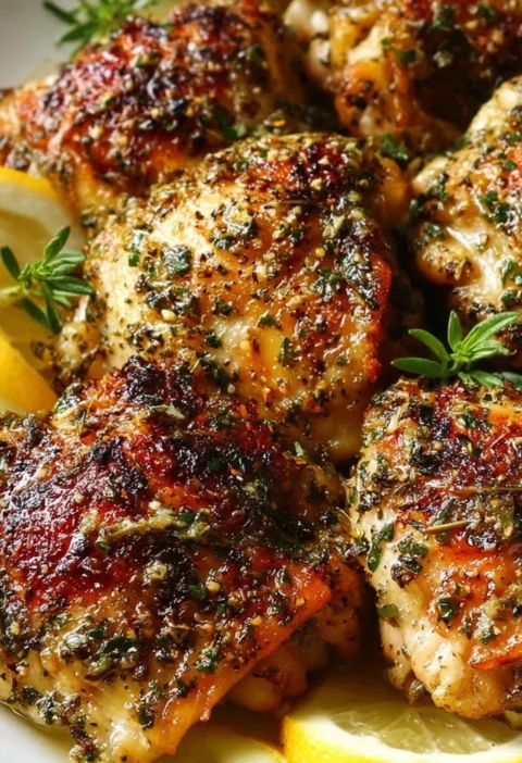 Lemon Garlic Butter Chicken Thighs