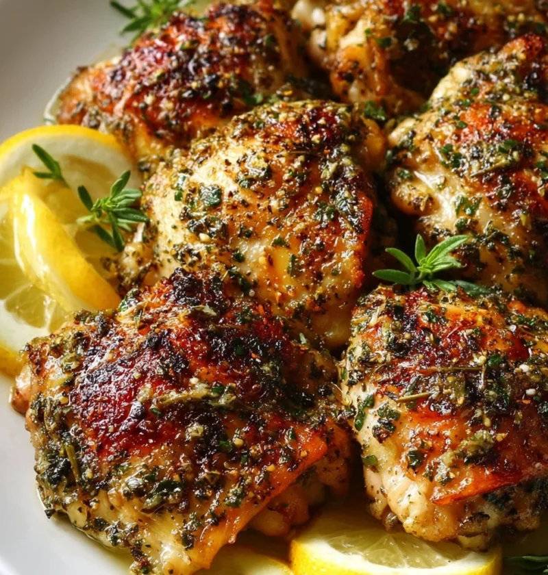 Lemon Garlic Butter Chicken Thighs