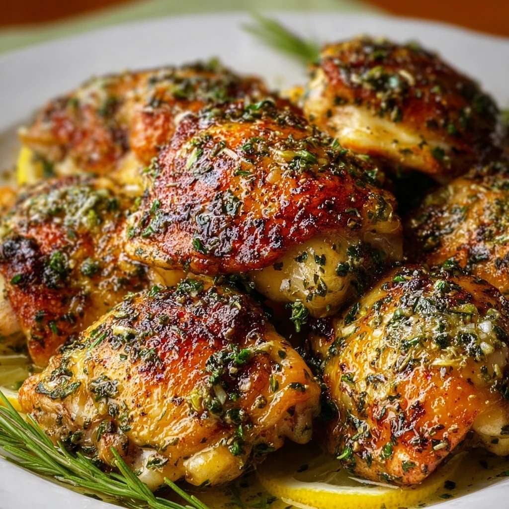 Lemon Garlic Butter Chicken Thighs
