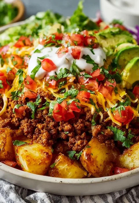 Loaded Potato Taco Bowl Recipe Youll Crave All