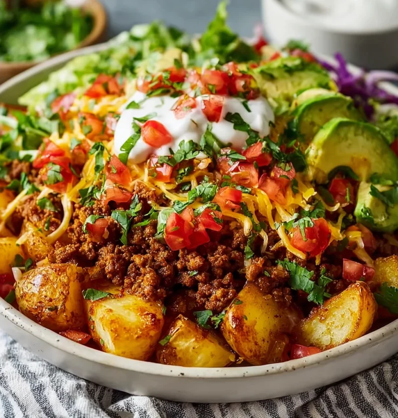 Loaded Potato Taco Bowl Recipe Youll Crave All