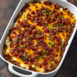 Low-Carb lamb Cheeseburger Casserole