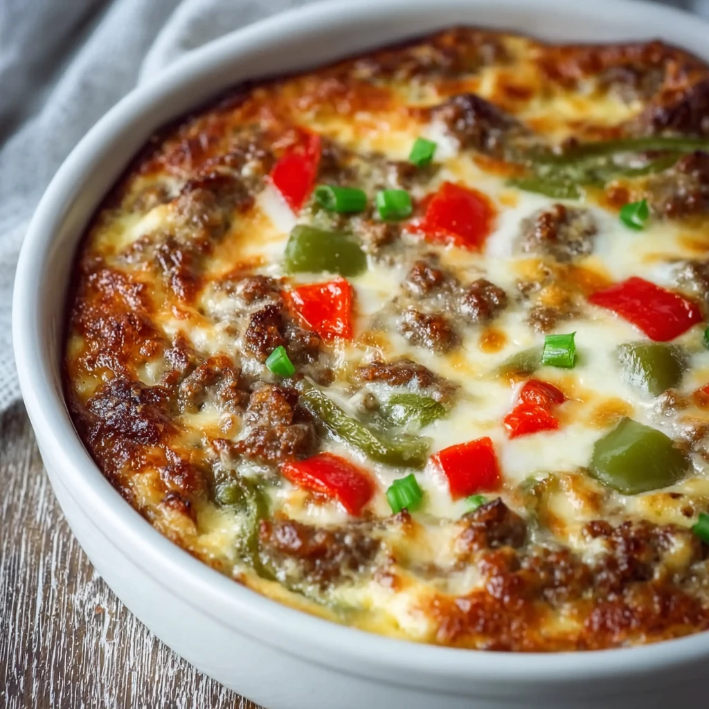 Low Carb Philly Cheesesteak Casserole – Easy Family Recipe