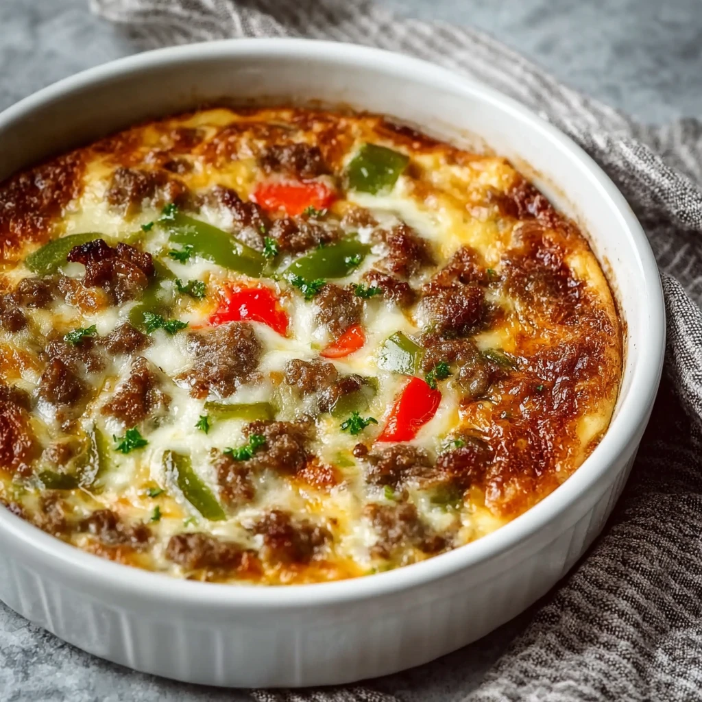 Low Carb Philly Cheesesteak Casserole Family Recipe