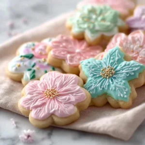 Pastel Decorated Sugar Cookies for Spring – Easy Home Recipe