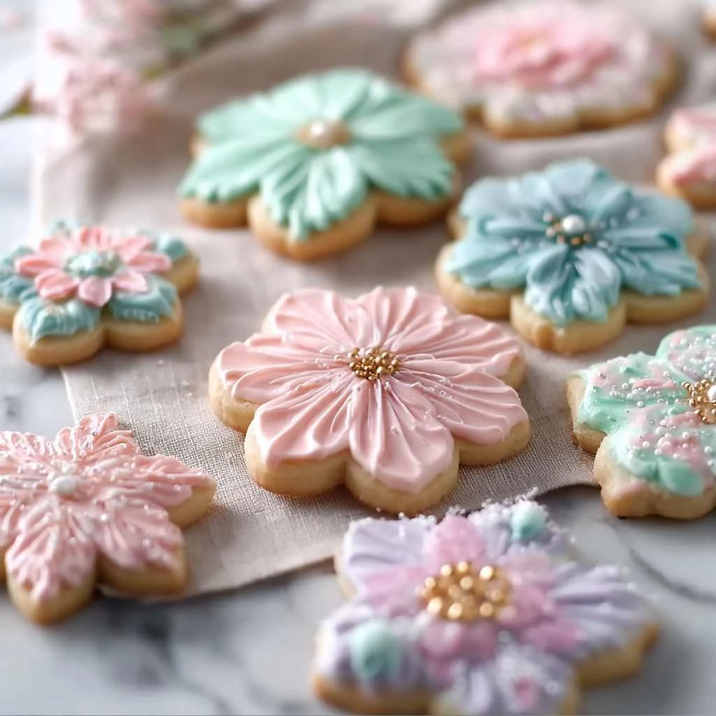 Pastel Decorated Sugar Cookies Spring Home Recipe