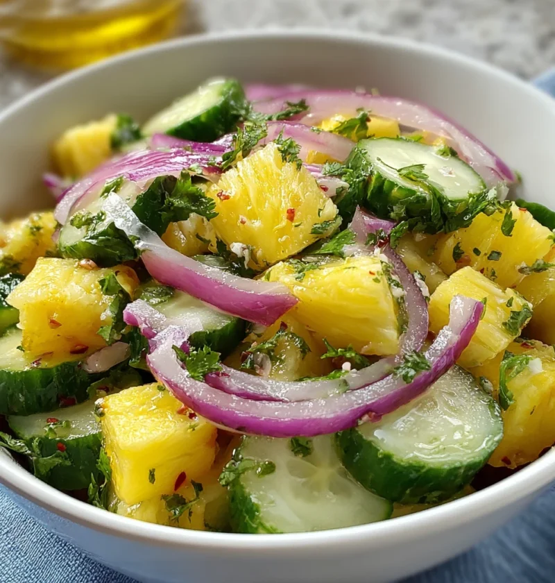 Pineapple Cucumber Salad Refreshing Flavor Awaits You