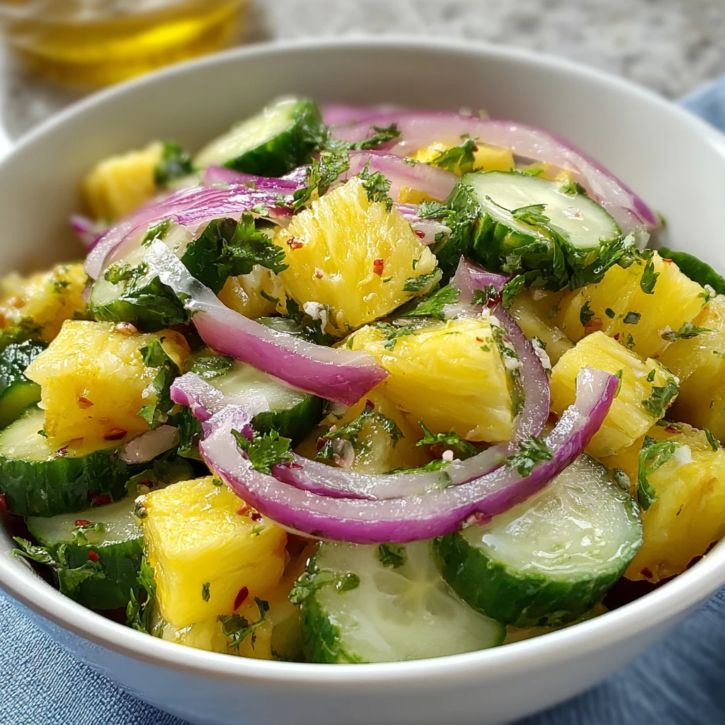 Pineapple Cucumber Salad Refreshing Flavor Awaits You
