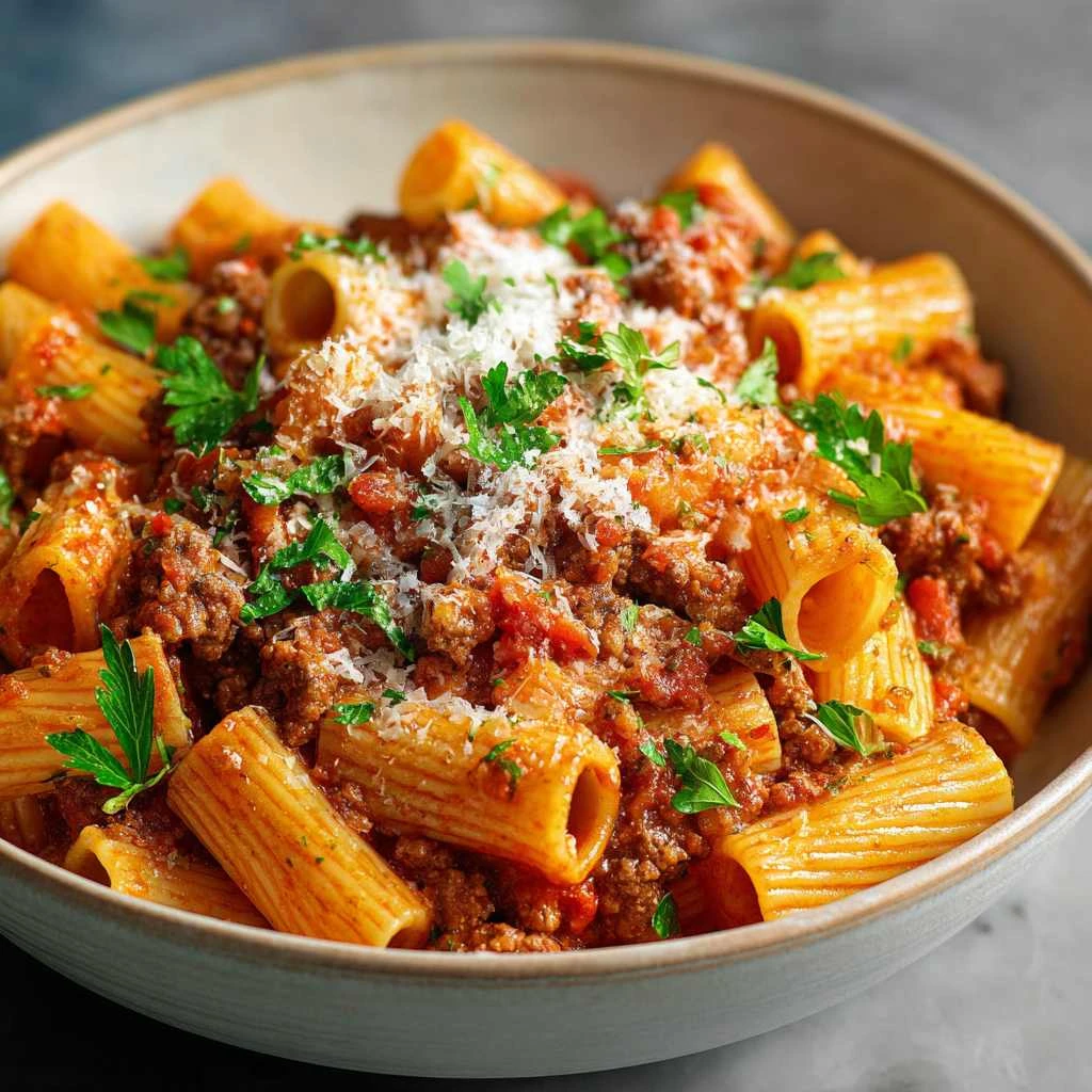 Rigatoni Bolognese Recipe