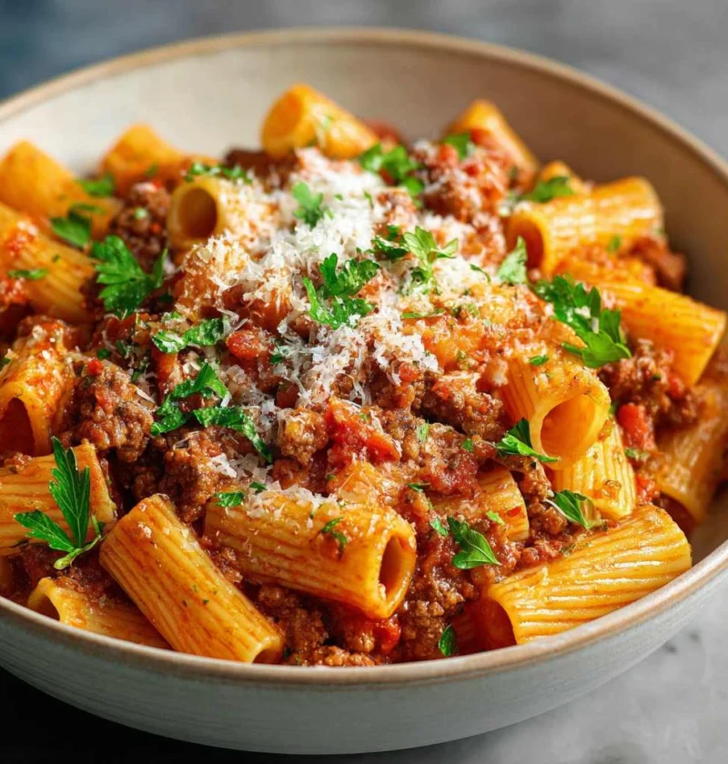 Rigatoni Bolognese Recipe