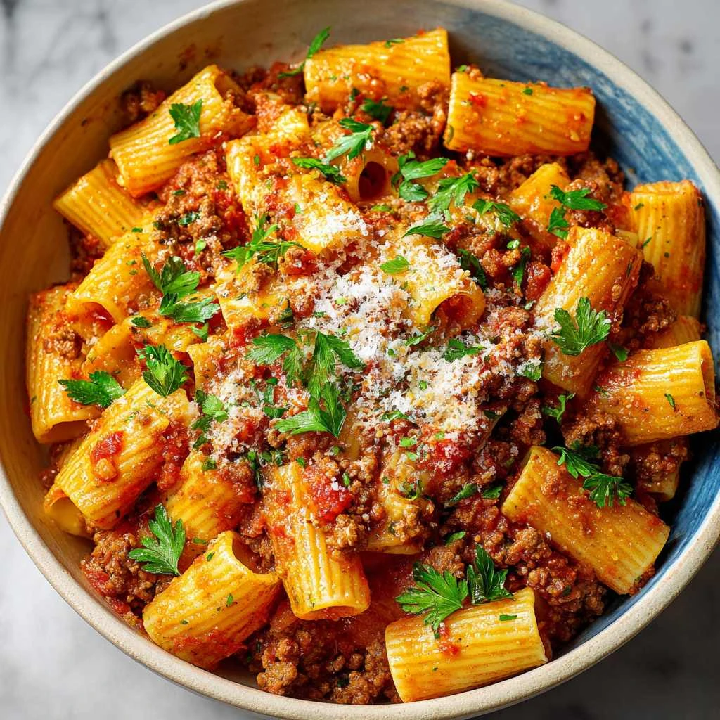 Rigatoni Bolognese Recipe
