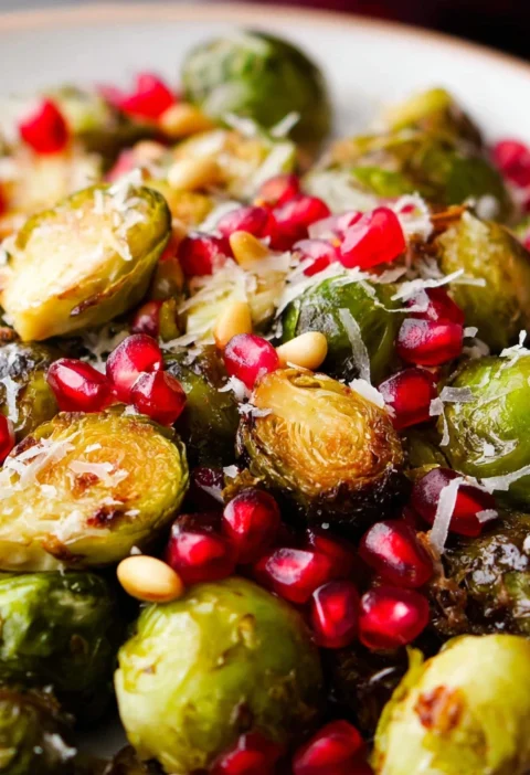 Roasted Brussels Sprouts Pomegranates
