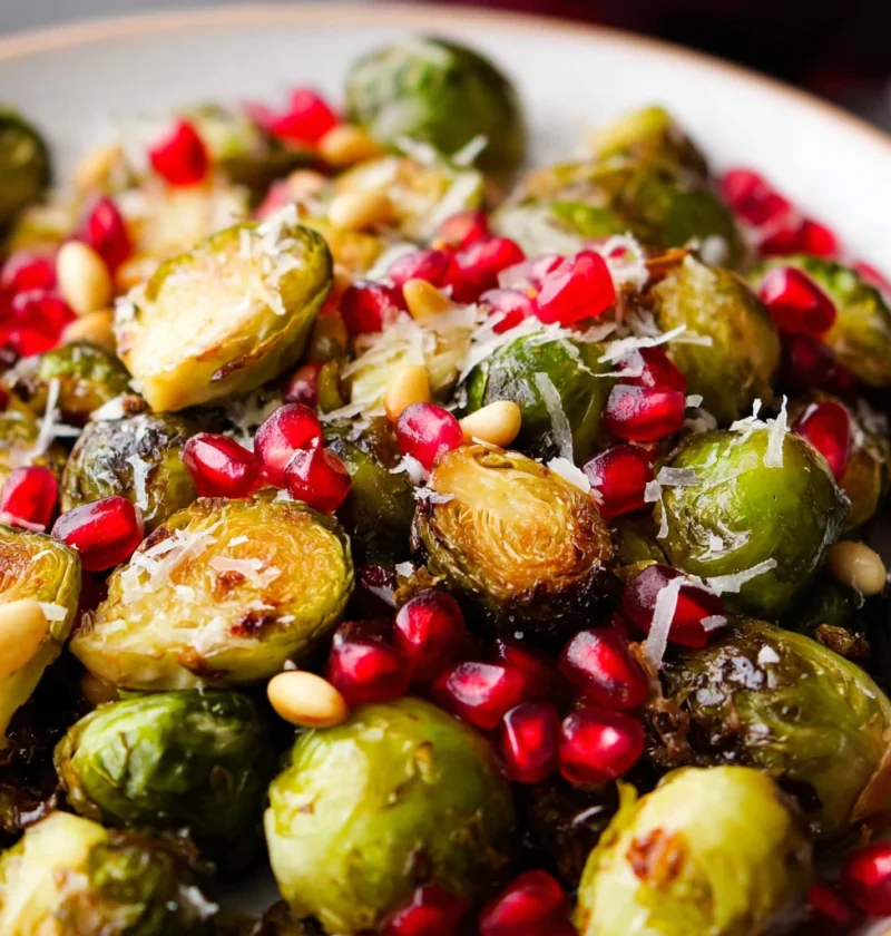 Roasted Brussels Sprouts Pomegranates
