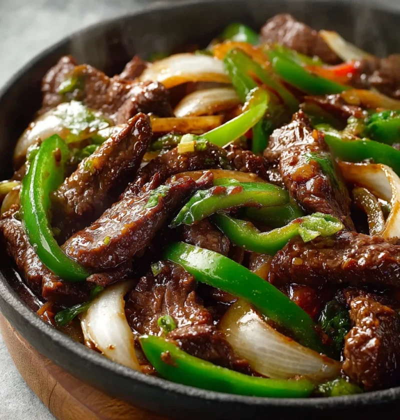 Sizzling Chinese Pepper Steak Onionscrowd Favorite Recipe