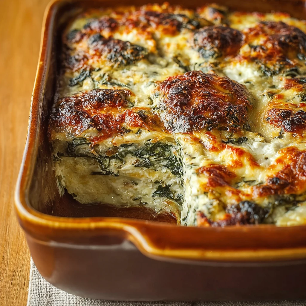Spinach Florentine Breakfast Casserole