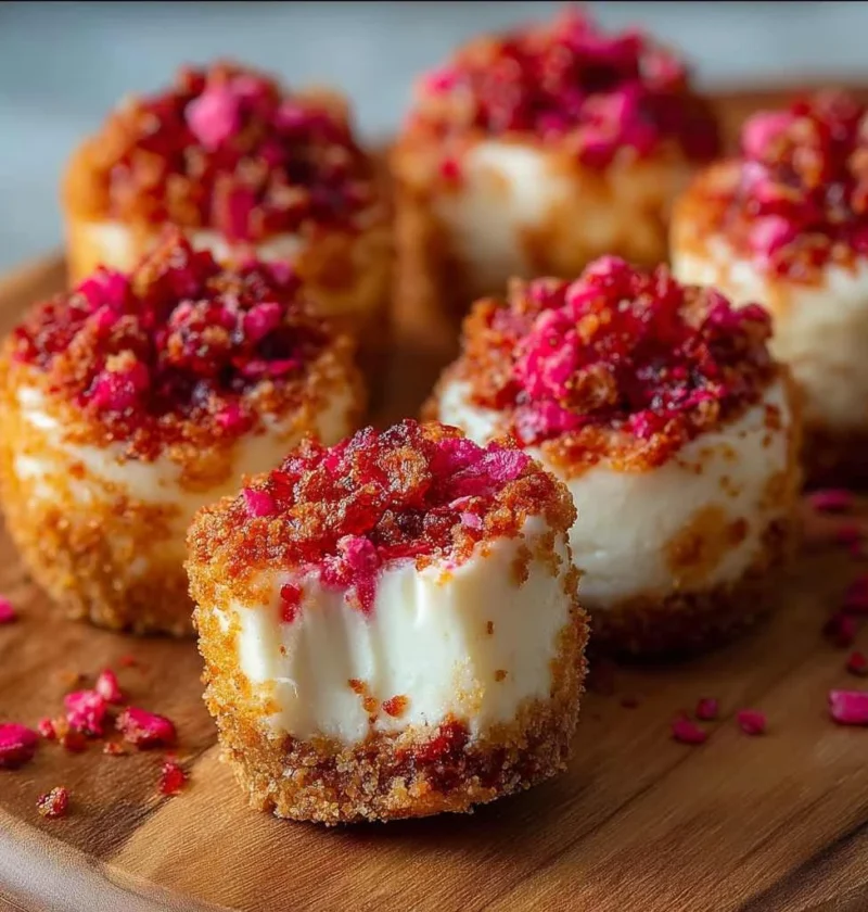 Strawberry Crunch Cheesecake Bites