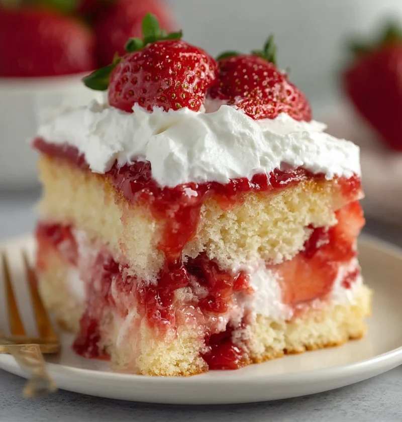 Strawberry Shortcake Sheet Cake Delightful Recipe