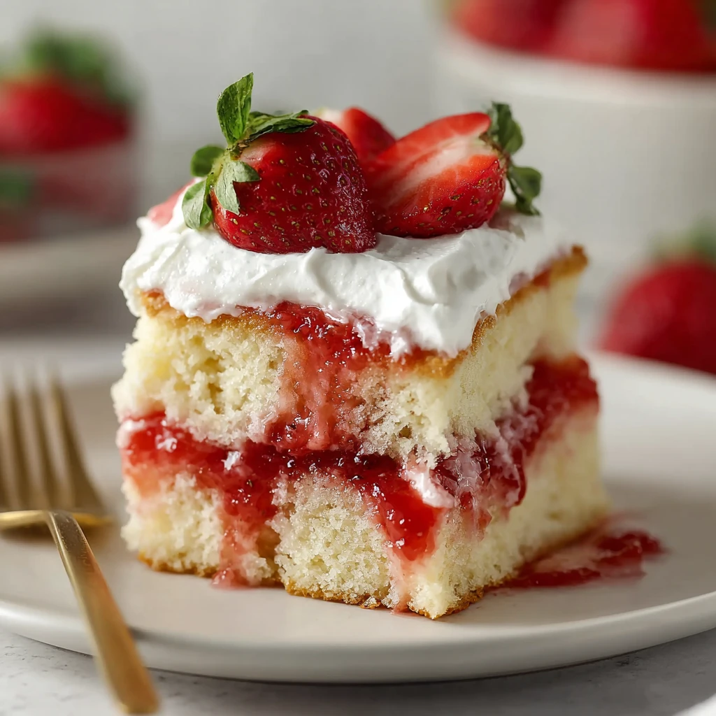 Strawberry Shortcake Sheet Cake Delightful Recipe