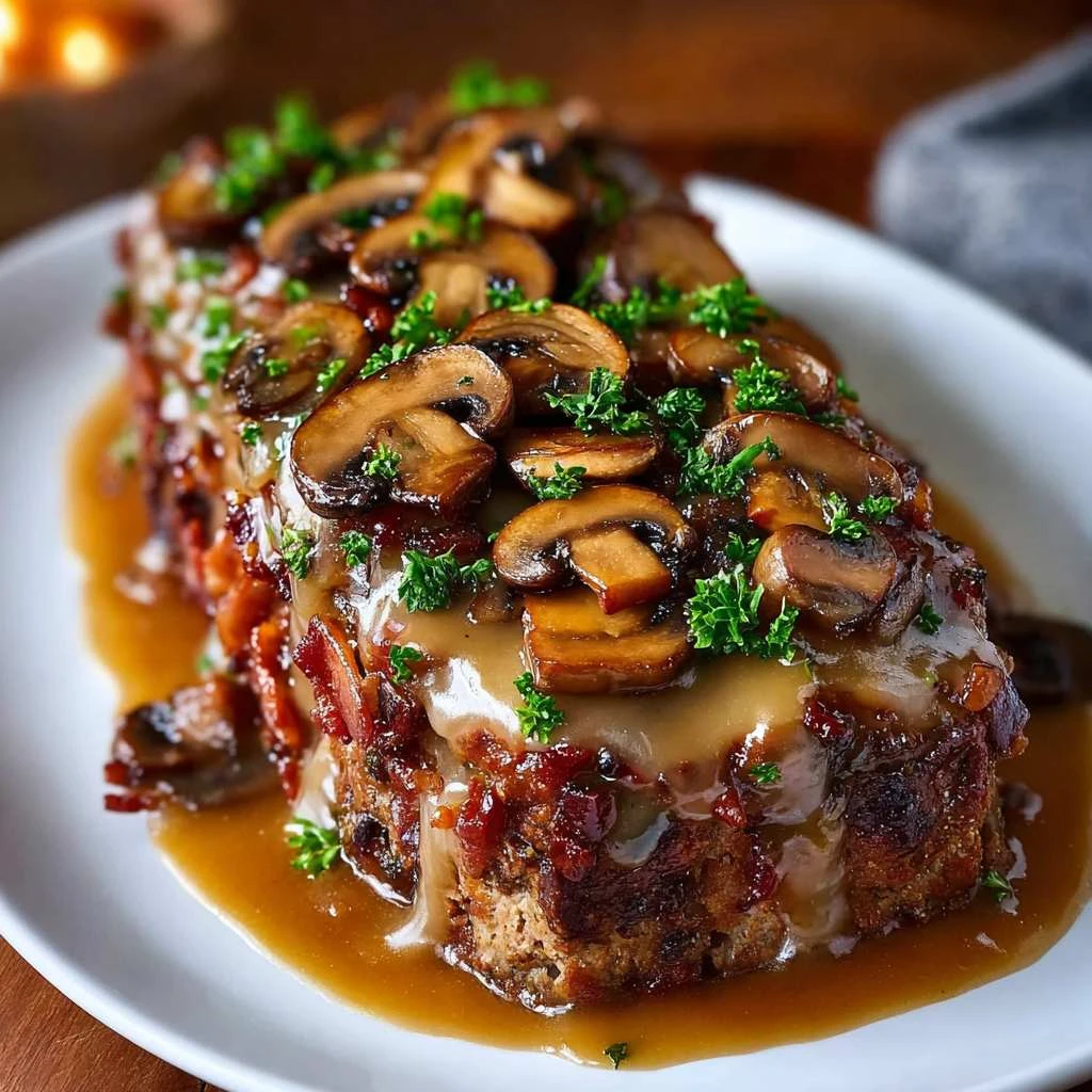Swiss Bacon Mushroom Meatloaf for Busy Weeknights (Without the Heavy Carbs)