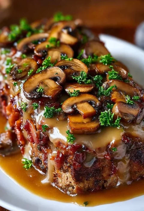 Swiss Bacon Mushroom Meatloaf Busy Weeknights Without Heavy