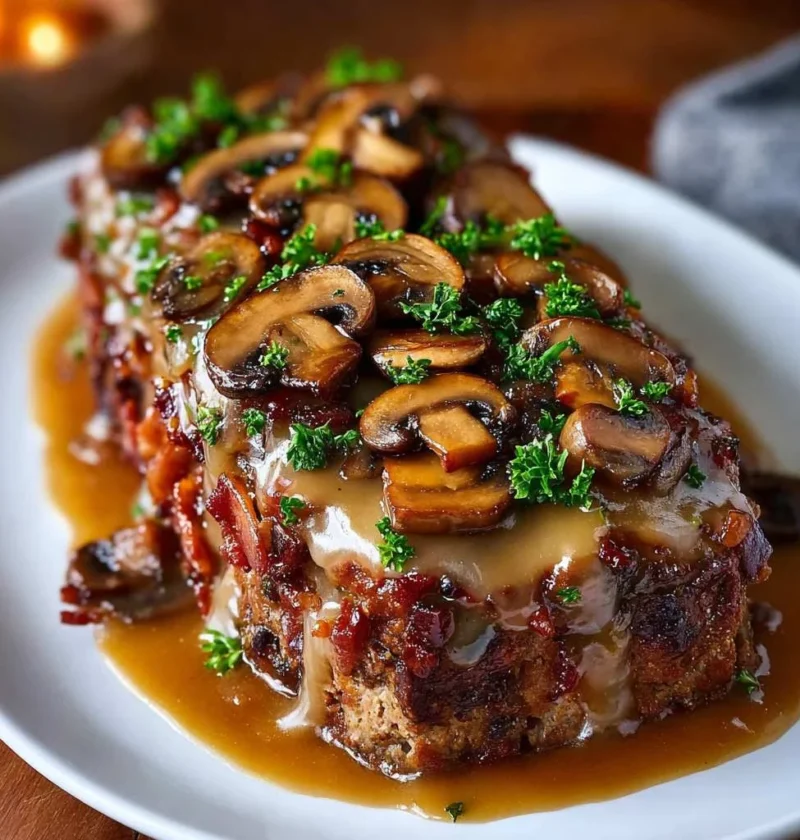 Swiss Bacon Mushroom Meatloaf Busy Weeknights Without Heavy