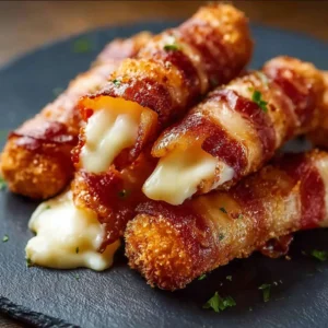 The 2-Ingredient Bacon Mozzarella Sticks for Carnivore Success