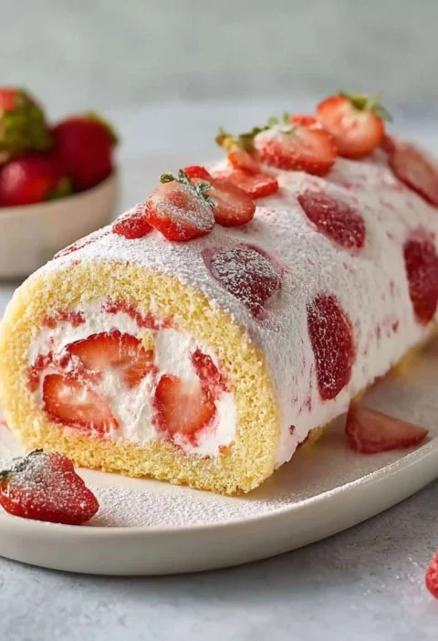 Secret Gorgeous Strawberry Cake Roll Showstopping Desserts