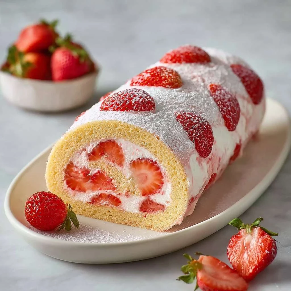 Secret Gorgeous Strawberry Cake Roll Showstopping Desserts