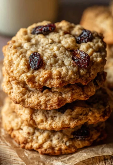 Brown Butter Sourdough Oatmeal Raisin Cookies