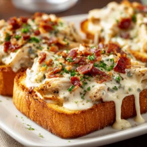Chicken Alfredo Texas Toast