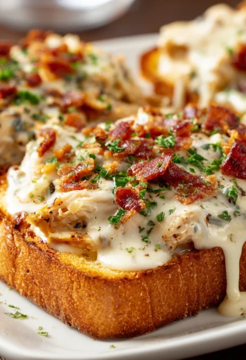 Chicken Alfredo Texas Toast