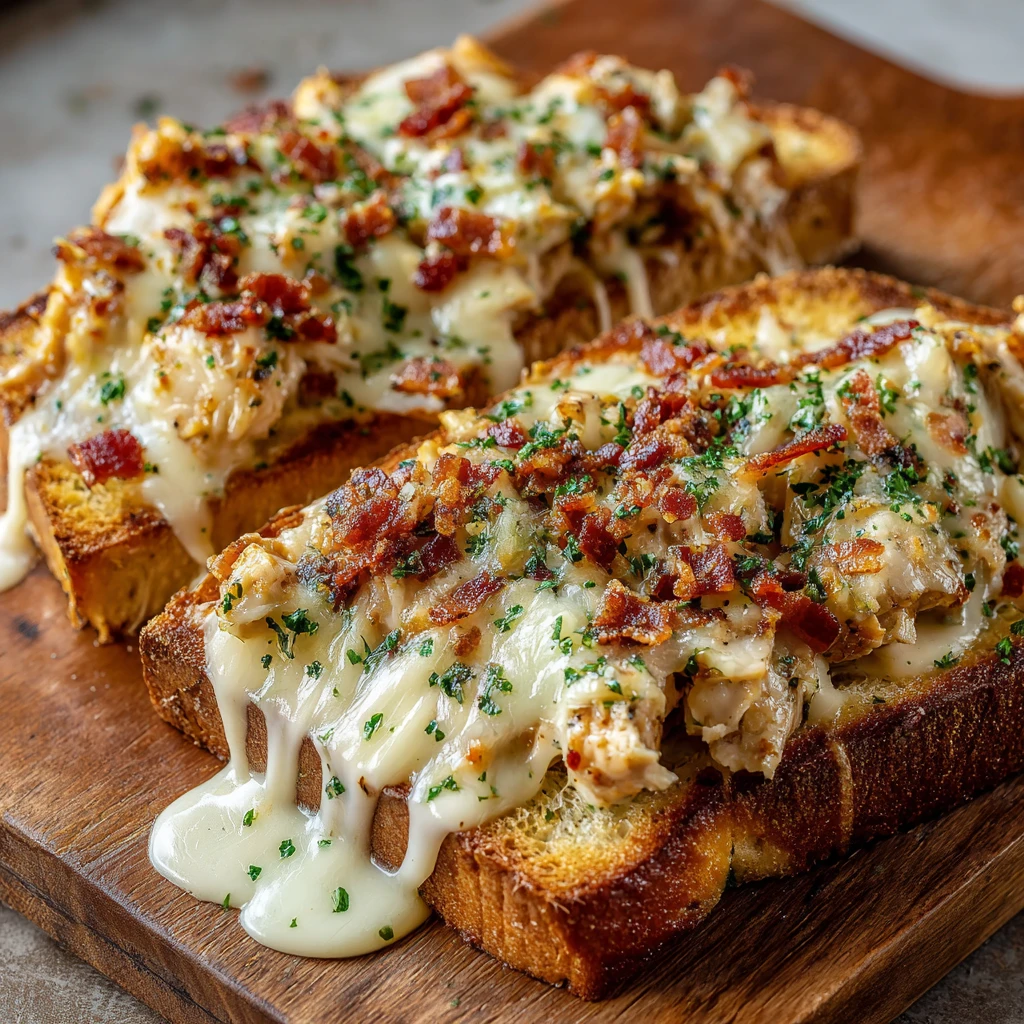 Chicken Alfredo Texas Toast